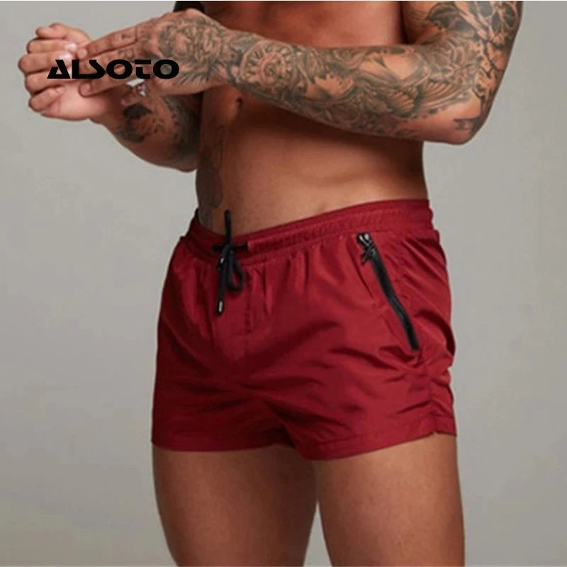 Men's Athletic Swimming Shorts Quick Dry Surf Board Trunks