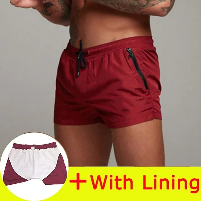 Men's Athletic Swimming Shorts Quick Dry Surf Board Trunks