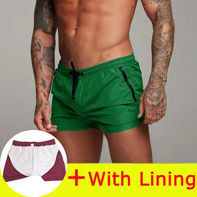 Men's Athletic Swimming Shorts Quick Dry Surf Board Trunks