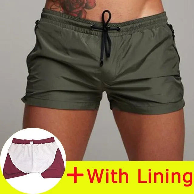 Men's Athletic Swimming Shorts Quick Dry Surf Board Trunks
