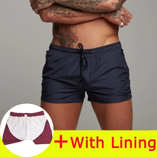 Men's Athletic Swimming Shorts Quick Dry Surf Board Trunks