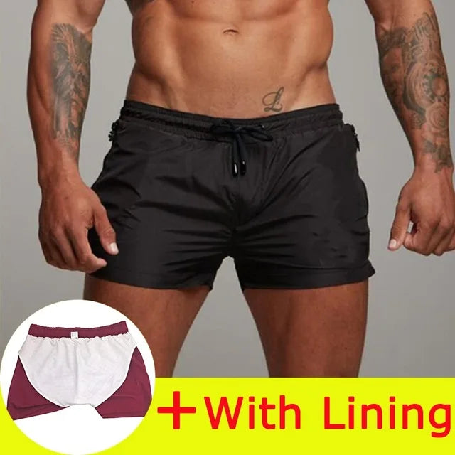 Men's Athletic Swimming Shorts Quick Dry Surf Board Trunks