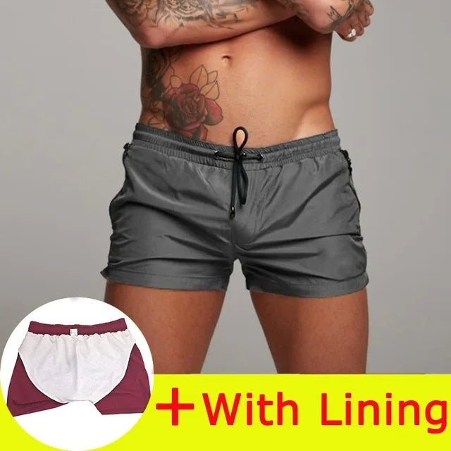 Men's Athletic Swimming Shorts Quick Dry Surf Board Trunks