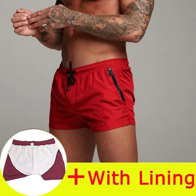 Men's Athletic Swimming Shorts Quick Dry Surf Board Trunks