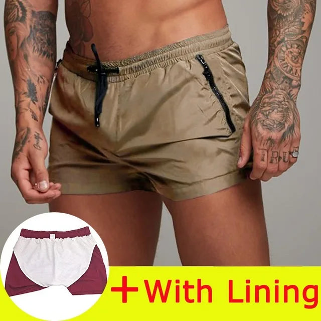 Men's Athletic Swimming Shorts Quick Dry Surf Board Trunks