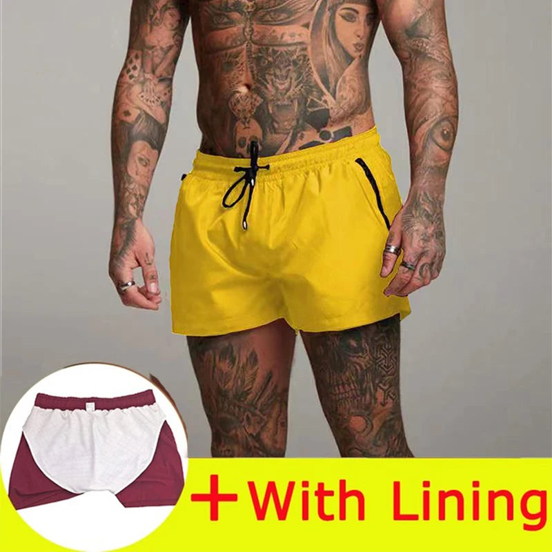 Men's Athletic Swimming Shorts Quick Dry Surf Board Trunks