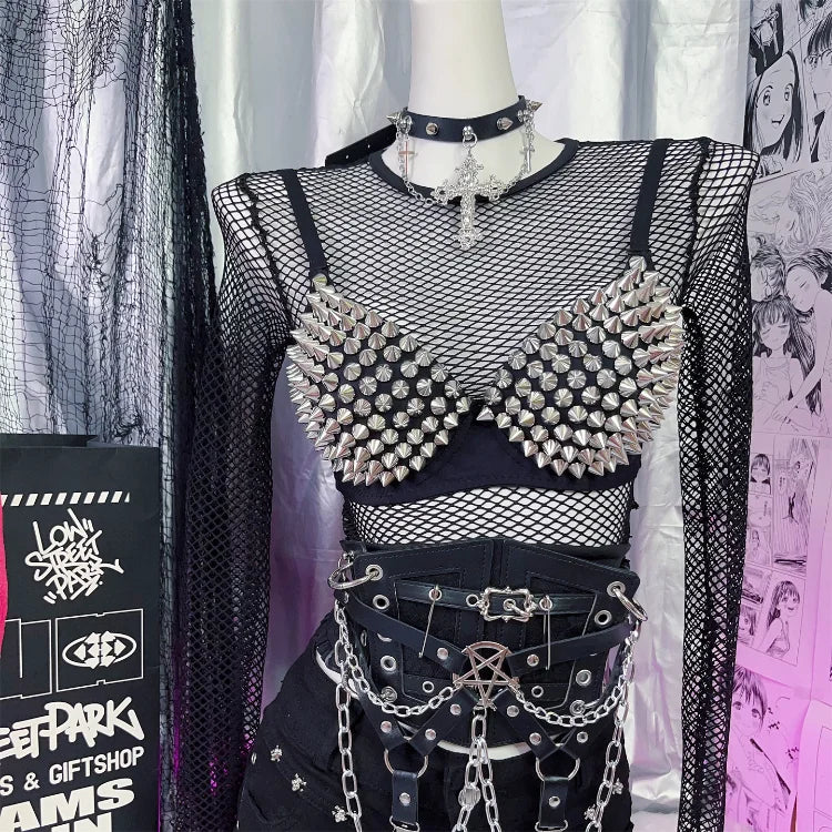 Women's Silver Rhinestone Sequined Wire Free Plunge Bralette