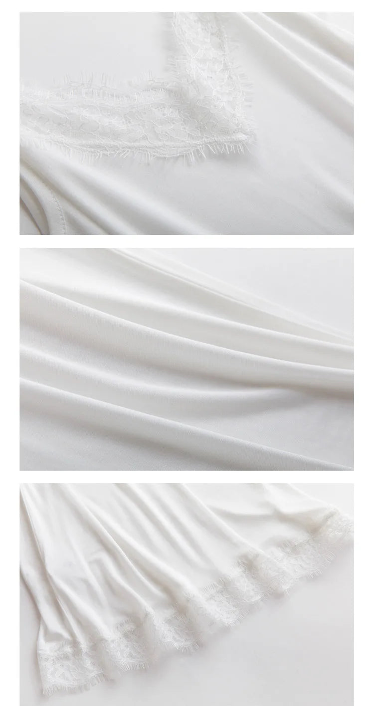 Premium Silk V-Neck Loose Knit Base Layering Dress