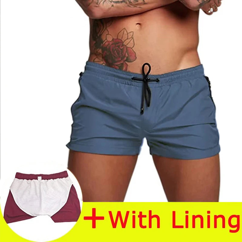 Men's Athletic Swimming Shorts Quick Dry Surf Board Trunks