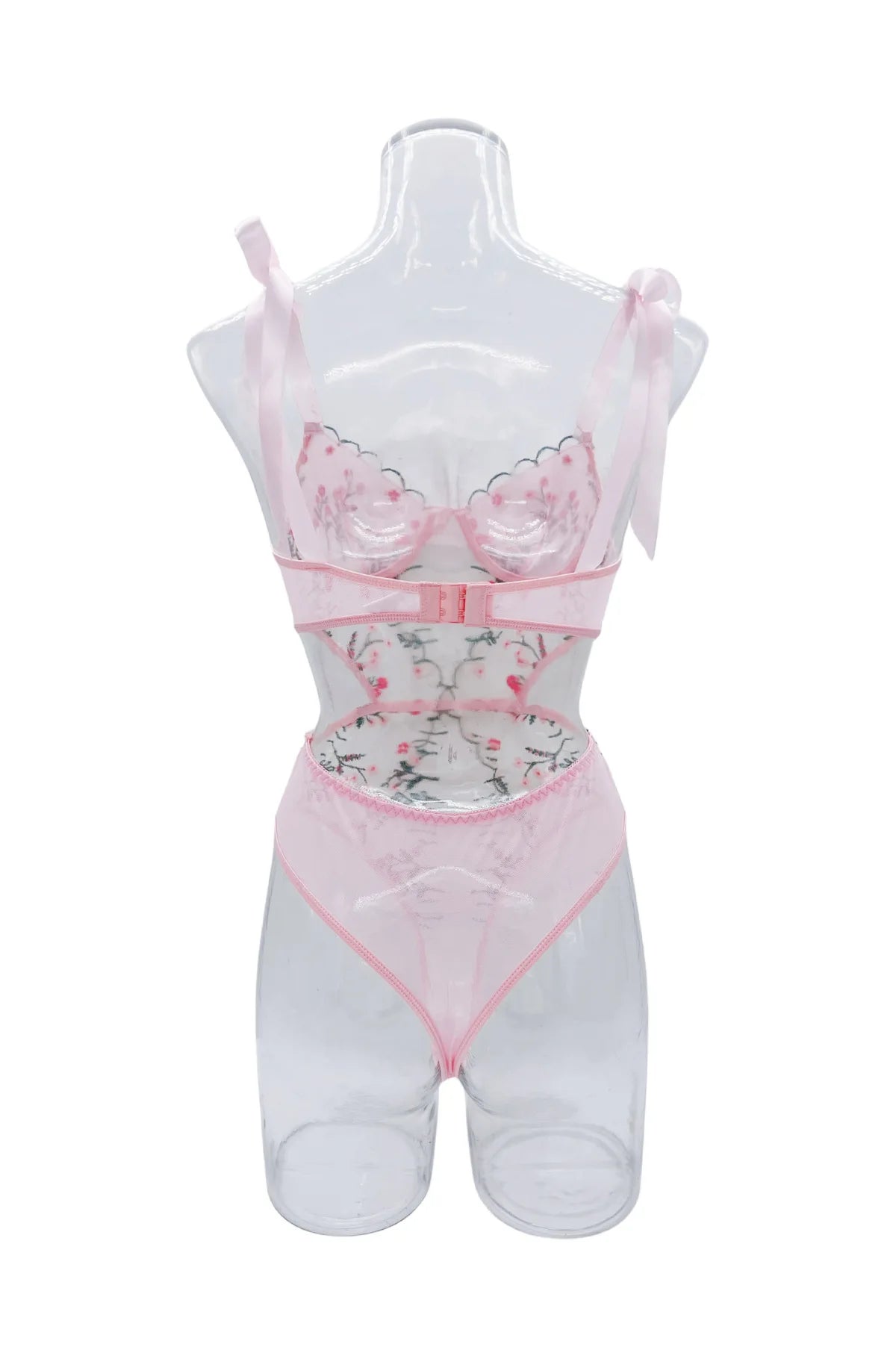 Chic Matching Bra and Thong Set Luxury Female Intimates