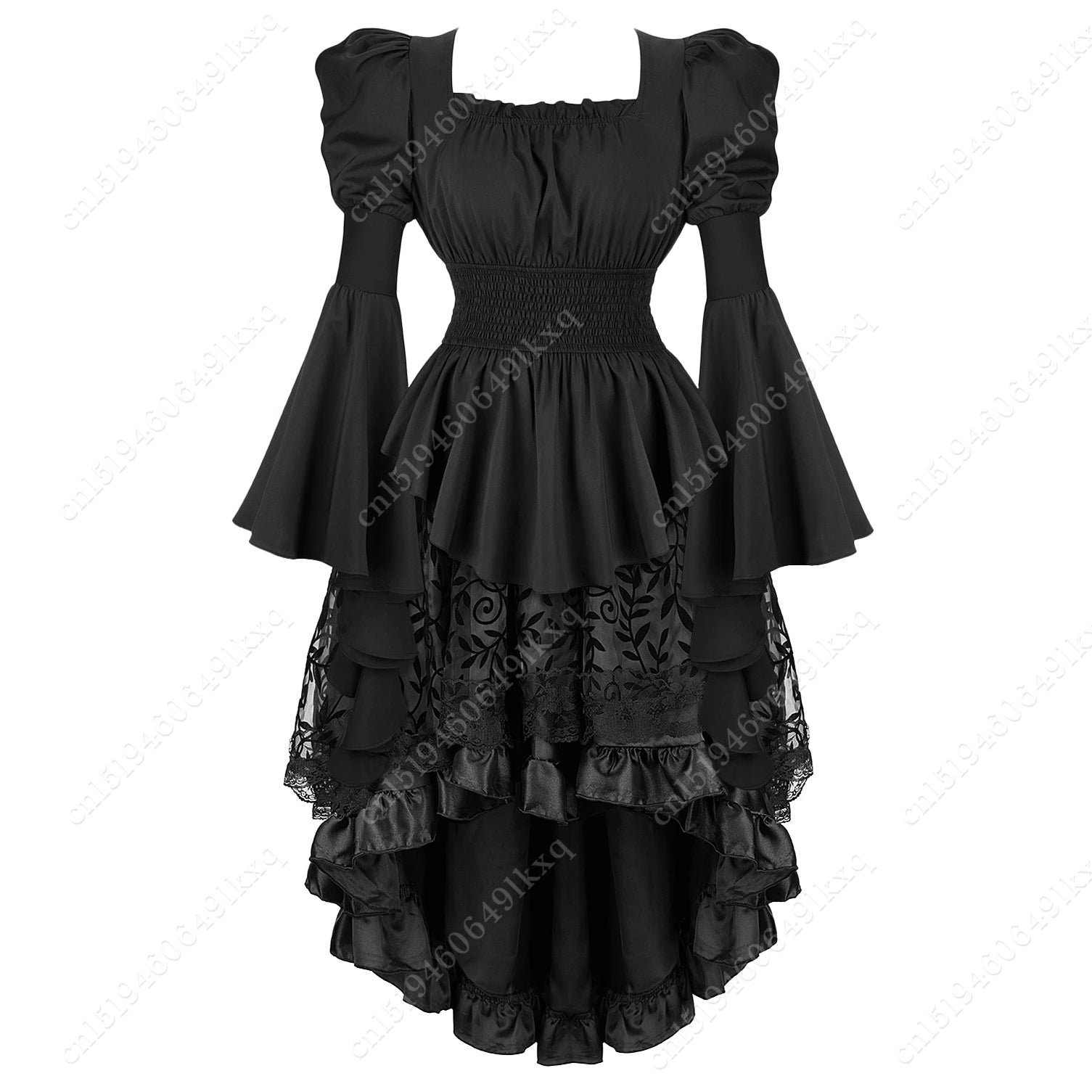 Women's Long Sleeve Medieval Gothic Victorian Steampunk Pirate Blouse