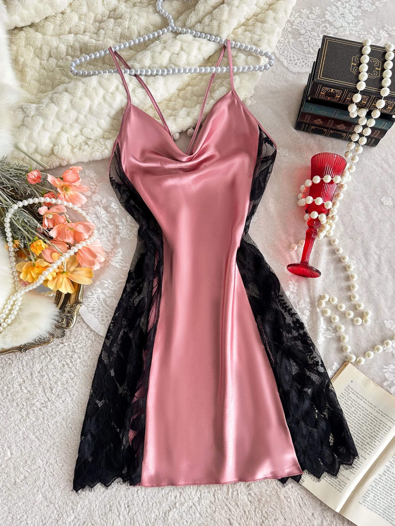 Simple Elegant Lace Nightdress For Versatile Loungewear And Parties