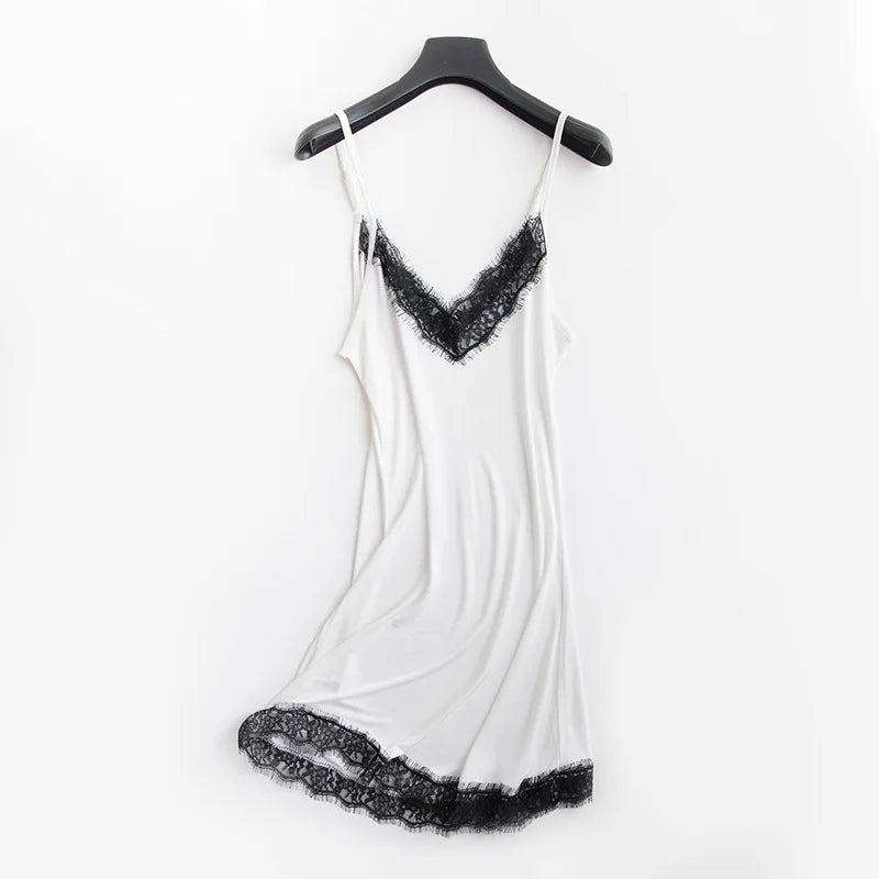 Premium Silk V-Neck Loose Knit Base Layering Dress