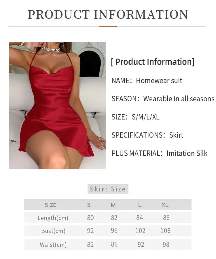 Elegant Solid Color Halter Nightdress For Cool Summer Comfort