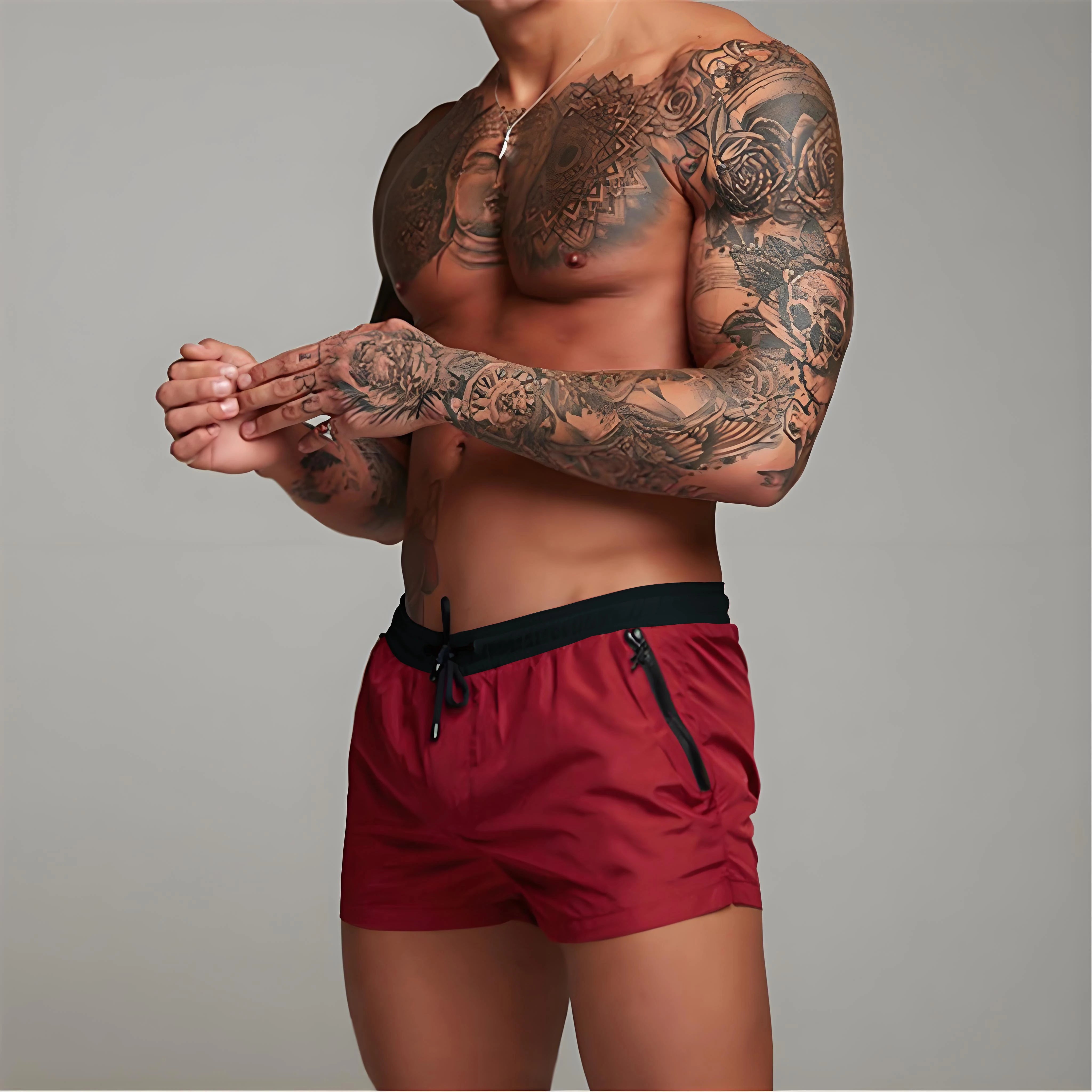 Men's Athletic Swimming Shorts Quick Dry Surf Board Trunks