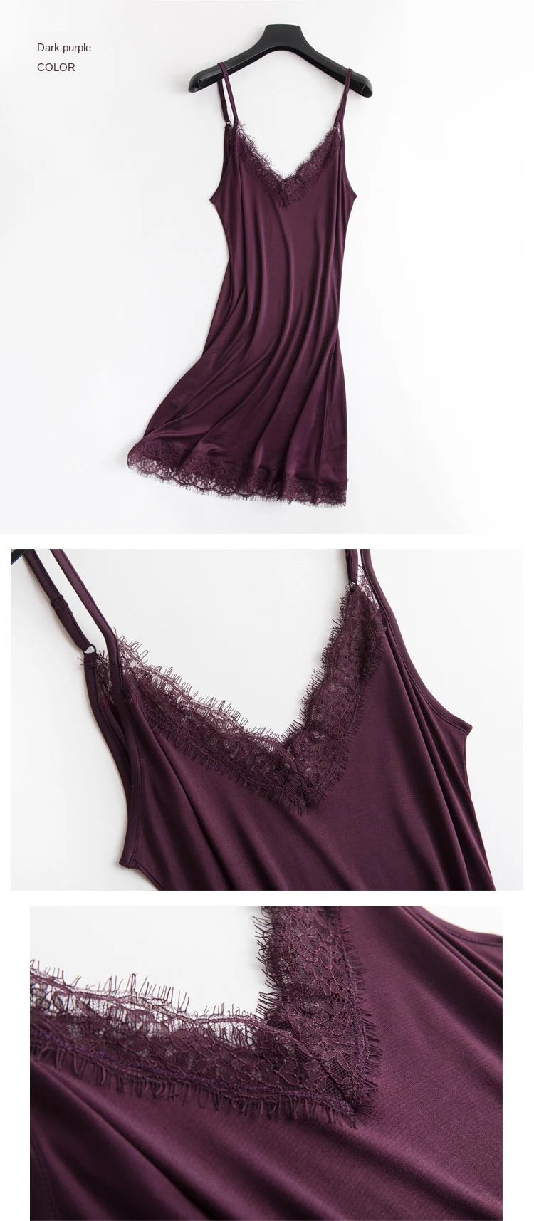 Premium Silk V-Neck Loose Knit Base Layering Dress