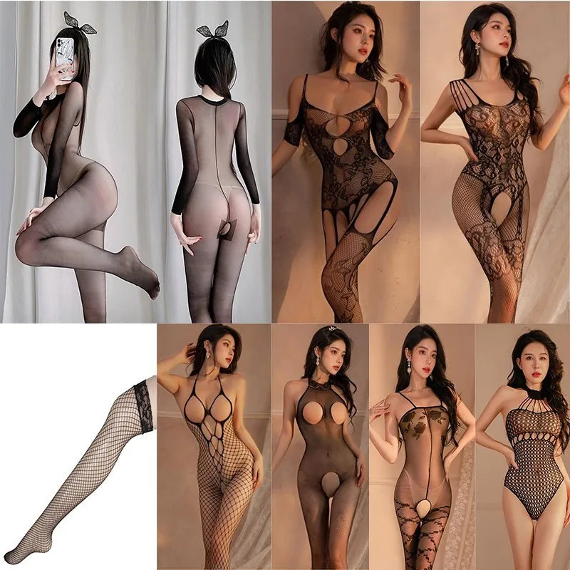 Elegant Deep V Hollow Out Women's Nightwear With Delicate Bow Detail Sleepwear Set