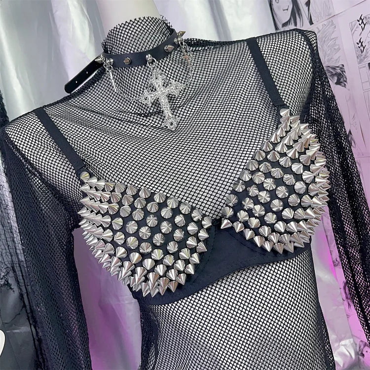 Women's Silver Rhinestone Sequined Wire Free Plunge Bralette