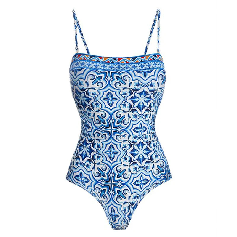 Women's One Piece Swimsuit With Matching Beach Cover Up