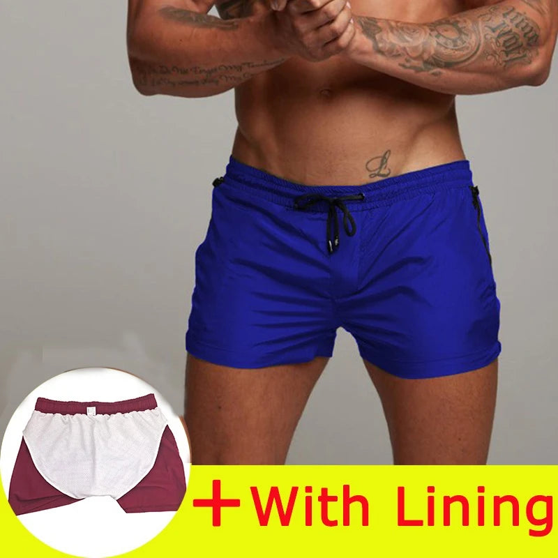 Men's Athletic Swimming Shorts Quick Dry Surf Board Trunks