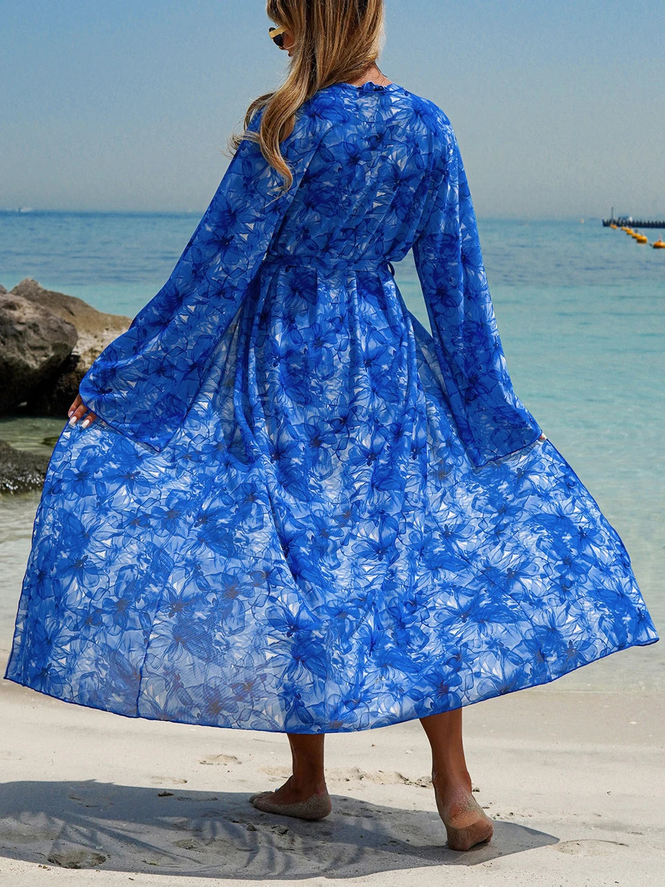 Women’s Long Sleeve Sun Protection Swimsuit Beach Cover Up