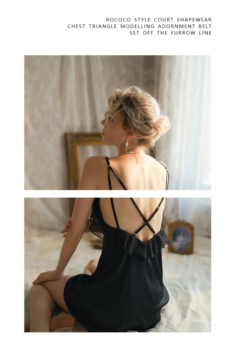 Premium Women Silky Nightgown Coordinated Satin Sleepwear Slip Dress