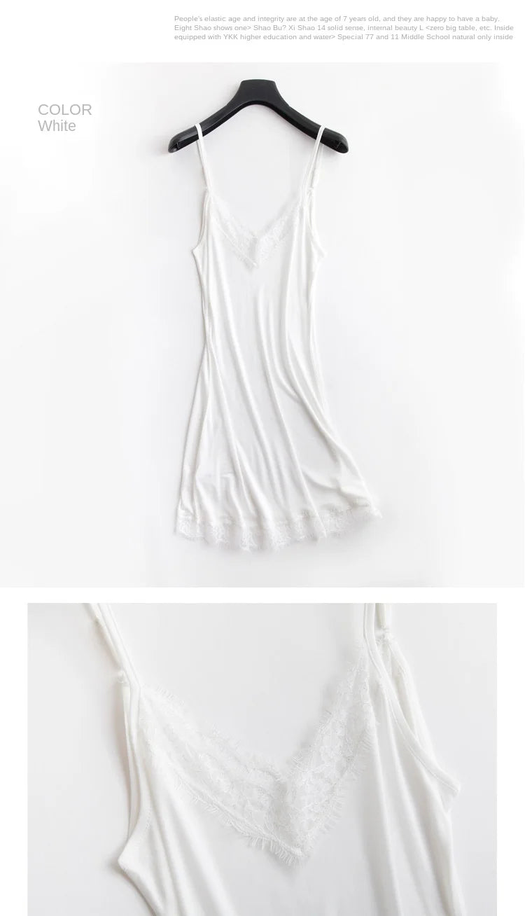 Premium Silk V-Neck Loose Knit Base Layering Dress