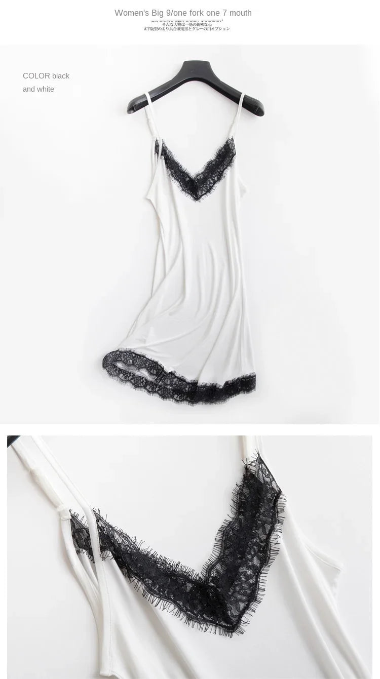 Premium Silk V-Neck Loose Knit Base Layering Dress