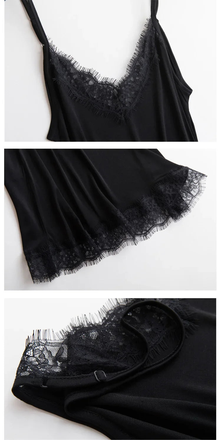 Premium Silk V-Neck Loose Knit Base Layering Dress